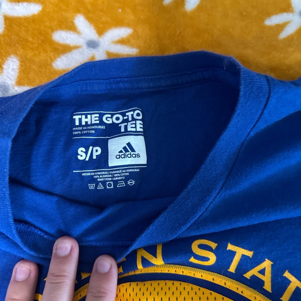 Adidas Blue Golden State Warriors Kids Tee - Picture 2 of 3